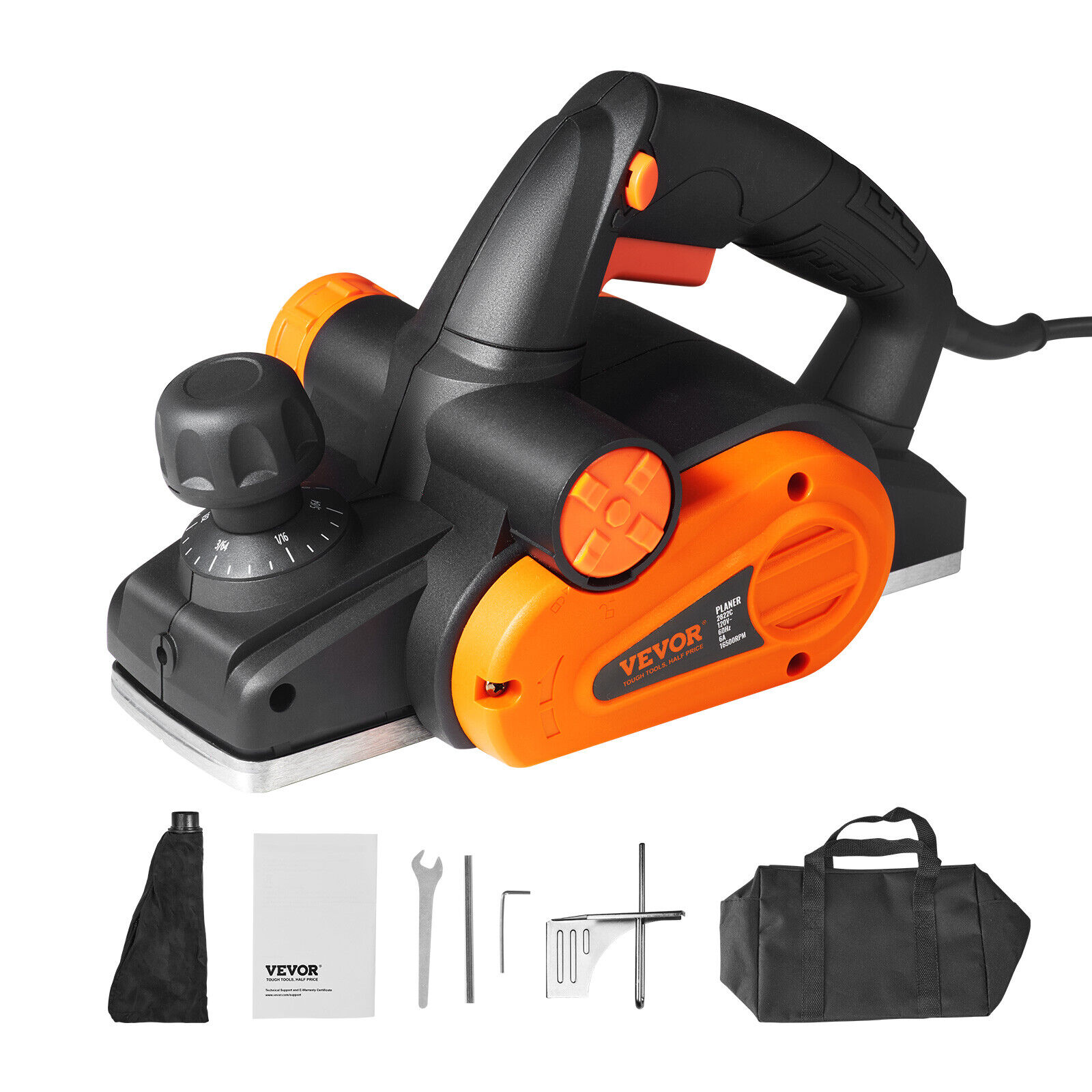 VEVOR Electric Hand Planer 3-1/4" for Woodworking