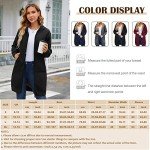 Oleda Zip Up Hoodies for Women Sherpa Fleece Hoodie Long Womens Winter Jackets Hooded Sweatshirt Warm Coats with Pockets Black