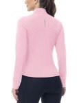 BGOWATU Women's Workout Running Jacket Lightweight Zip up Athletic Jackets Gym Yoga Tops with Zip Pockets Pink XXL
