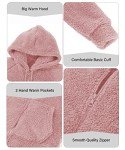 RISISSIDA Faux Sherpa Fleece Jacket Women Fur Coat Fuzzy Lightweight 2022 Fall Winter Fashion, Thermal Wool Shearling Warm Fluffy Furry Zip Up Hoodie with Hood Pink 1712016 L