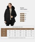 GIMECEN Women's Warm Winter Coat Waterproof Hooded Down Jacket Thicken Fleece Lined Parka With Removable Faux Fur Trim
