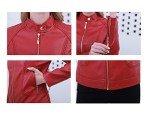 Women's Trendy Faux Leather Jacket Moto Short Jacket Fashion PU Jacket Coat