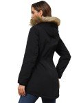 Royal Matrix Women's Winter Coats Fleece Lined Parka Jacket Hooded Long Winter Warm Parka Coat with Pockets (Black Upgrade, 20)