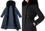 RISISSIDA Puffer Jacket Women Quilted Long Puffy Coat with Faux Fur Hood 2022 Winter Fall Fashion, Parka Thermal Fleece Lined Warm Bubble Waterproof Heavy Overcoat Black 7614 M