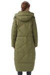 Orolay Women's Puffer Down Coat Winter Maxi Jacket with Hood Green M