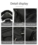 MOERDENG Women's Long Winter Puffer Coat Waterproof Warm Maxi Down Jacket Faux Fur Removable Hood Parka
