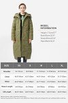 Orolay Women's Puffer Down Coat Winter Maxi Jacket with Hood Green M
