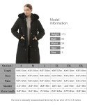 MOERDENG Women's Long Winter Puffer Coat Waterproof Warm Maxi Down Jacket Faux Fur Removable Hood Parka