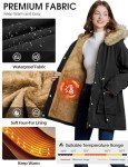 HEEKPEK Womens Winter Jacket Hooded Coats Fleece Lined Parka Jackets Thicken Warm Outwear with Pockets Overcoat