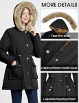 HEEKPEK Womens Winter Jacket Hooded Coats Fleece Lined Parka Jackets Thicken Warm Outwear with Pockets Overcoat