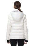 Another Choice Women Winter Down Puffer Jacket, Hooded Women Winter Down Jacket Quilted Puffer Coat with Faux-Fur Hood and Collar(White,XX-Large)