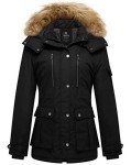 Wantdo Women's Winter Parka Puffer Coat Bubble Winter Jacket for Women Black XL