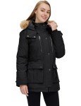 Wantdo Women's Winter Parka Puffer Coat Bubble Winter Jacket for Women Black XL