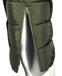 AVANZADA Women's Winter Long Down Jackets Warm Thickened Hooded Maxi Parka Quilted Puffer Coat(Army Green&Black,L)