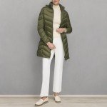 Calvin Klein Women's Light-Weight Hooded Puffer Jacket, Light-weight Military, Large