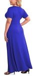 Royal Blue Plus Size V-Neck Maxi Dress