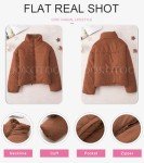 Dokotoo Womens Winter Coats Windbreaker Oversized Full Zipper Front Drawstring Hem Bomber Puffer Jacket Baggy Short Down Coats for Women Warm Comfy Soft Outerwear with Pockets Medium Orange