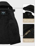Soularge Women's Winter Plus Size Padded Fleece Parka Coat with Hood (Black, 4X)