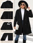 BBO Womens Winter Coats Double Breasted Elegant Pea Coat Notched Collar Wool Blend Jackets Mid-Long Thick Trench Coat Outwear