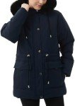 MOERDENG Women's Warm Winter Puffer Coat Thicken Fleece Lined Down Jacket Faux Fur Detachable Hood Snow Parka