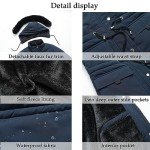 MOERDENG Women's Warm Winter Puffer Coat Thicken Fleece Lined Down Jacket Faux Fur Detachable Hood Snow Parka