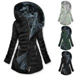 Todays Daily Deals Plus Size Coats for Women Winter Fleece Puffer Jackets with Hood Zipper Thicken Warm Parka Overcoats with Pockets