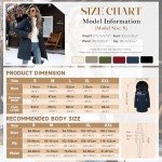 Women's Winter Jacket Mid-Length Puffer Down Coat Waterproof Parka with Removable Hood Thicken Outerwear(Navy Blue,M)