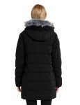Wantdo Women's Hooded Winter Coat Warm Thicken Puffer Coat Black XL