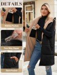 BBO Womens Fleece Vest Sleeveless Fall Reversible Vests Zip Up Winter Fleece Jacket Long Warm Winter Coat Outerwear