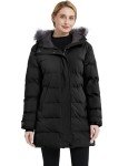 Wantdo Women's Hooded Winter Coat Warm Thicken Puffer Coat Black XL