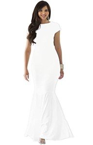 Koh Koh Plus Size Flowy Maxi Dress - White