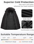 Wantdo Women's Hooded Winter Coat Warm Thicken Puffer Coat Black XL