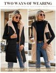 BBO Womens Fleece Vest Sleeveless Fall Reversible Vests Zip Up Winter Fleece Jacket Long Warm Winter Coat Outerwear