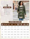 SLOW DOWN Women Lightweight Down Puffer Coat, Women Hooded Mid-Length Packable Winter Jacket with Packing Bag (Olive Green,M)