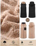 BBO Womens Fleece Vest Sleeveless Fall Reversible Vests Zip Up Winter Fleece Jacket Long Warm Winter Coat Outerwear