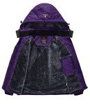 Rdruko Women's Waterproof Ski Snowboard Fleece Jacket Snow Winter Coat Rain Jacket Hooded (Purple, CA M)