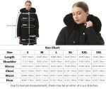 MOERDENG Women's Long Winter Puffer Coat Thicken Fleece Lined Down Jacket Waterproof Faux Fur Detachable Hooded Parka