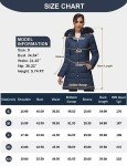 SLOW DOWN Women Winter Down Puffer Coat Warm Hooded Mid-Length Down Jacket for Women with Faux Fur Trim Hood and Pile Collar (Navy, L)