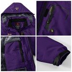 Rdruko Women's Waterproof Ski Snowboard Fleece Jacket Snow Winter Coat Rain Jacket Hooded (Purple, CA M)