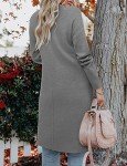 CHICZONE Womens Cardigans Sweaters Long Sleeve Fall Winter Ladies Chunky Knit Jackets Lightweight Trendy Loose Work Long Cardigans Coats Grey Medium