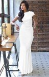 Koh Koh Plus Size Flowy Maxi Dress - White