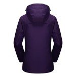 MAGCOMSEN Winter Coats for Women Snow Jacket Waterproof Fleece Lined Ski Coats 3 in 1 Warm Dark Purple XL