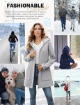 Oleda Zip Up Womens Hoodies Sherpa Fleece Winter Jacket Hoodie Long Sleeve Tunic Sweatshirt Hooded Coats with Pockets Light Grey