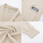 GRACE KARIN Womens Long Duster Cardigan Knit Cardigan Loose Outwear Coat for Spring and Summer Beige L