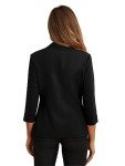 GRECERELLE Blazers for Women Lightweight Suit Jackets 3/4 Sleeve Casual Work Office Blazer Jacket with Pockets Black-6