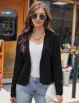 GRACE KARIN Blazers for Women Sweater Lightweight Blazer Casual Work Croppped Cardigan Knit Blazer Jacket for Women Black M
