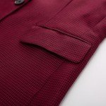 JASAMBAC Work Office Blazers for Women Open Front Long Sleeve Button Down Cardigan Jacket Dressy Business Outfits Wine Red