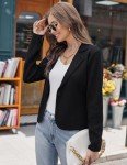 GRACE KARIN Blazers for Women Sweater Lightweight Blazer Casual Work Croppped Cardigan Knit Blazer Jacket for Women Black M