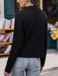GRACE KARIN Blazers for Women Sweater Lightweight Blazer Casual Work Croppped Cardigan Knit Blazer Jacket for Women Black M
