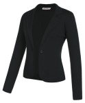 GRACE KARIN Blazers for Women Sweater Lightweight Blazer Casual Work Croppped Cardigan Knit Blazer Jacket for Women Black M